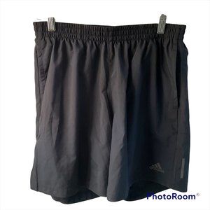 Adidas Mens Black Run It Elastic Waist Stretch Athletic Shorts Size L7"